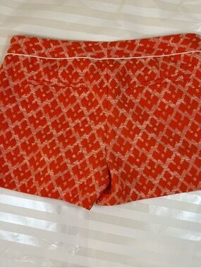 fresh Orange and Cream Ikat Knit Skirt